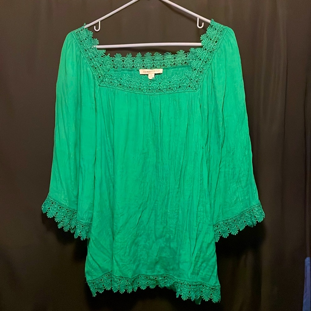 Green blouse